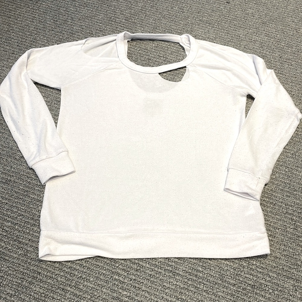 CHASER Deconstructed White Sweatshirt